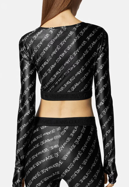 Топ VERSACE JEANS COUTURE  - Полиэстер - цвет черный