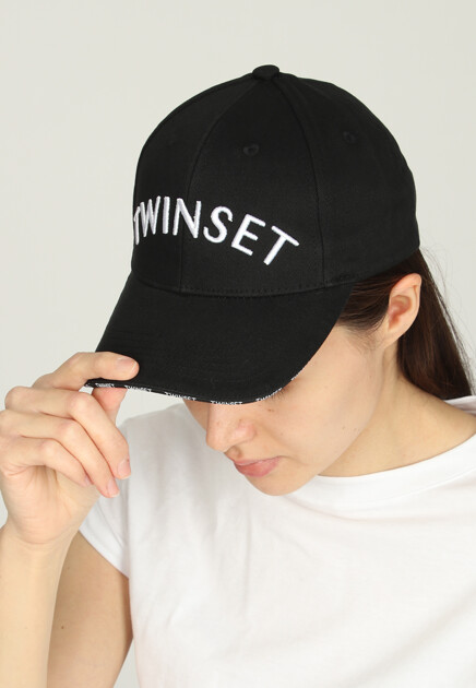 Бейсболка TWINSET Milano  - Хлопок - цвет черный