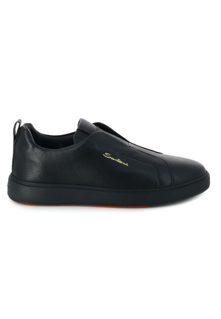 Кожаные кеды с логотипом SANTONI