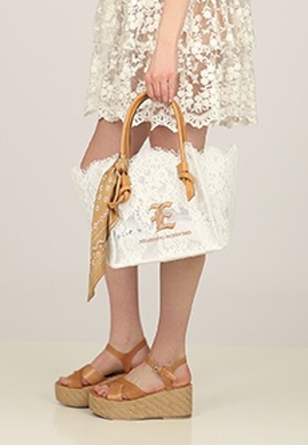 Сумка шоппер LoveLace с бежевым платком ERMANNO SCERVINO