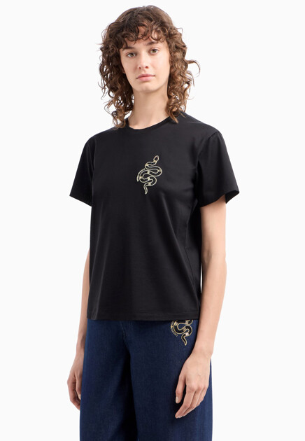 Футболка с вышивкой  EMPORIO ARMANI