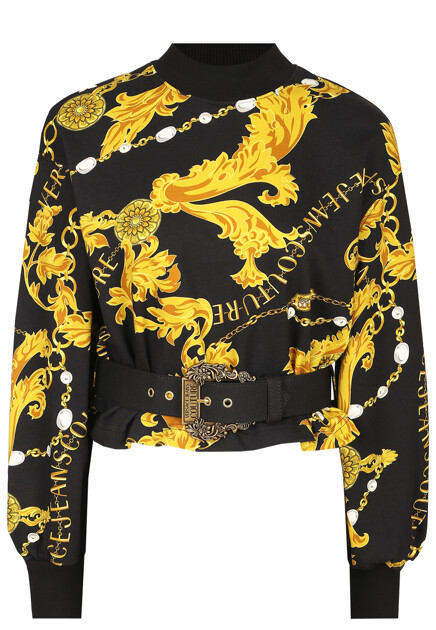 Укороченный свитшот с узором VERSACE JEANS COUTURE