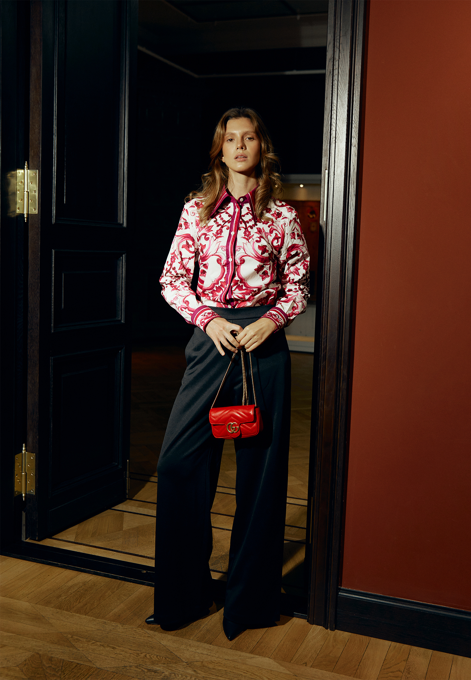 Блуза с принтом  DOLCE&GABBANA - ИТАЛИЯ