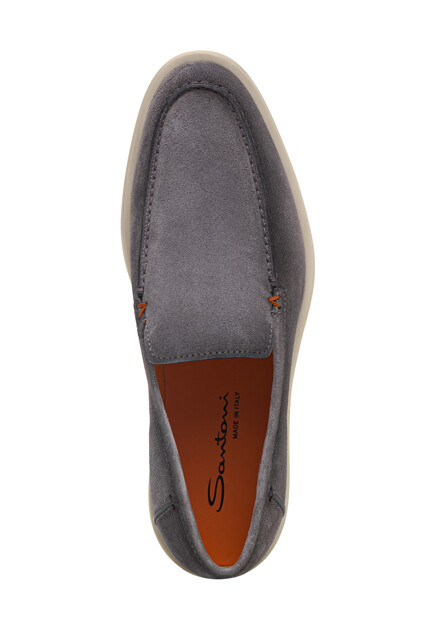 Лоферы SANTONI  - Кожа - цвет серый