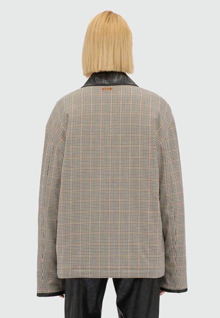 Куртка MSGM  - Вискоза, Полиэстер - цвет бежевый