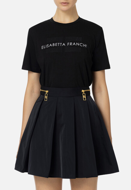 Футболка с логотипом ELISABETTA FRANCHI