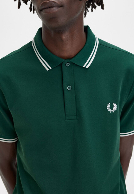 Поло с вышитым логотипом  FRED PERRY - ВЕЛИКОБРИТАНИЯ