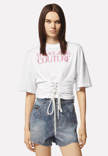 Футболка со шнуровкой  VERSACE JEANS COUTURE - ИТАЛИЯ
