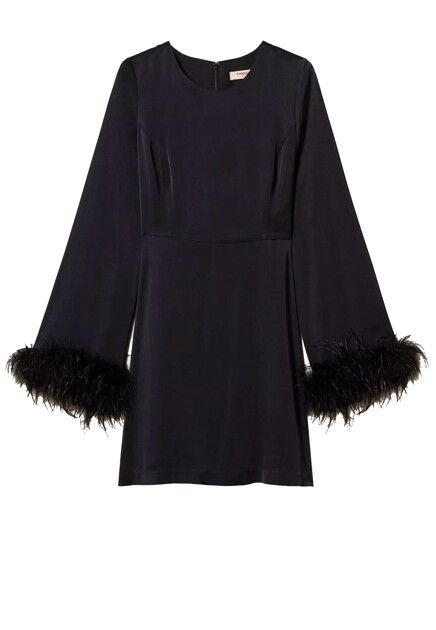 Платье с декором из перьев  TWINSET Milano