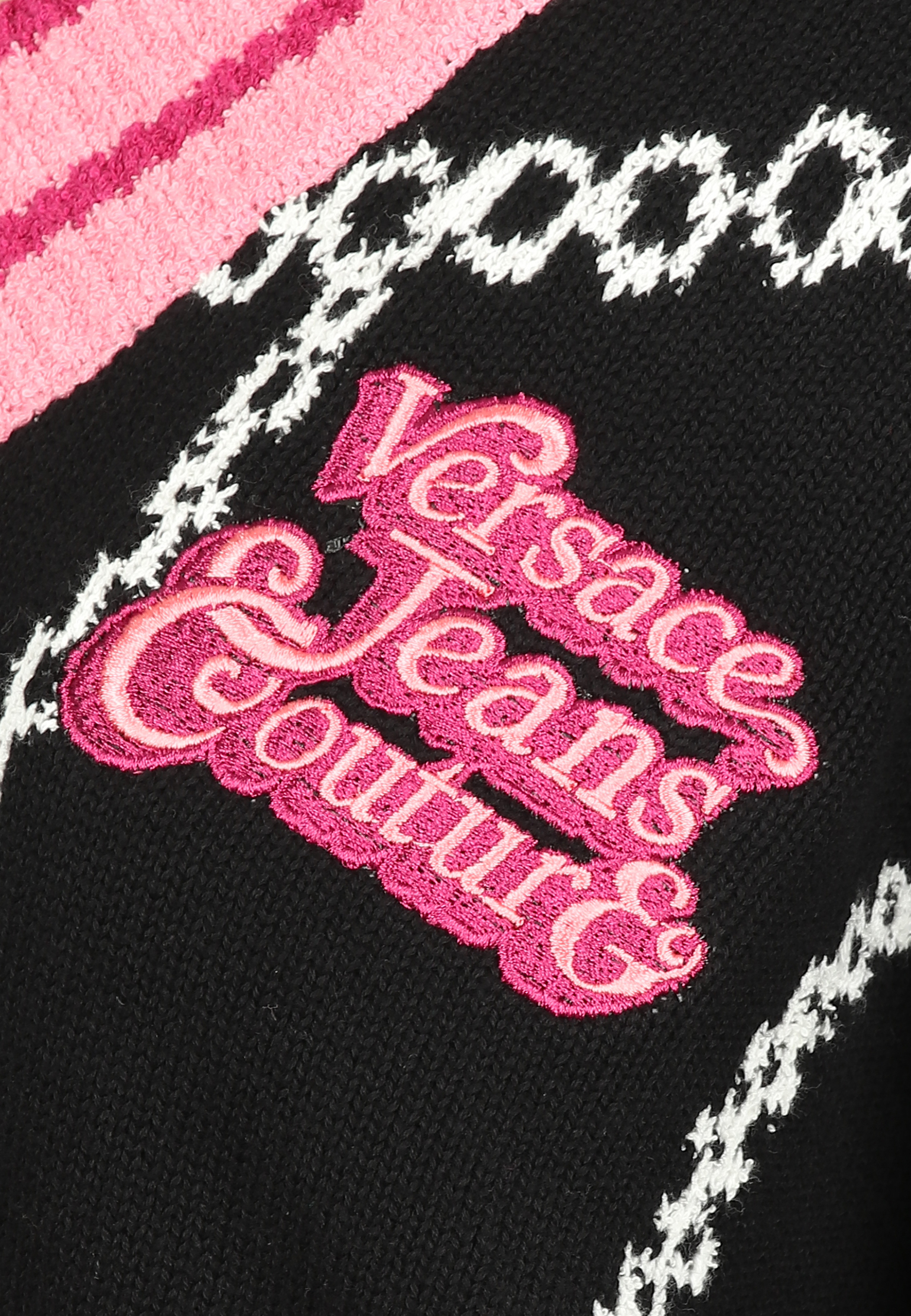 Укороченный пуловер с узором VERSACE JEANS COUTURE - ИТАЛИЯ
