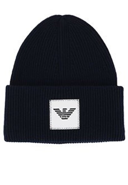 Синяя шапка EMPORIO ARMANI