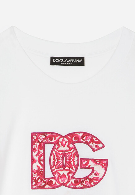 Футболка DOLCE&GABBANA  - Хлопок - цвет белый