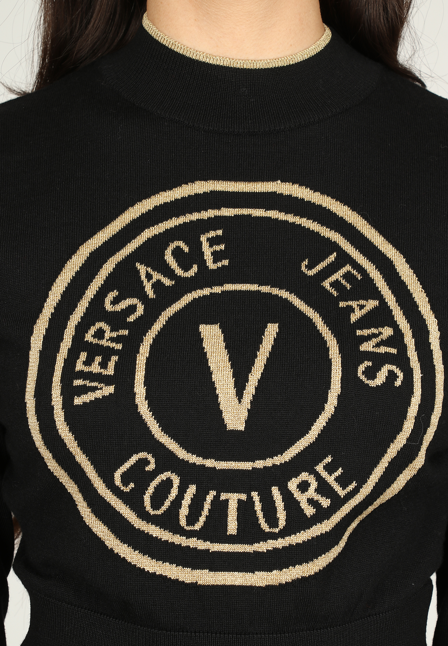 Джемпер VERSACE JEANS COUTURE  - Шерсть - цвет черный