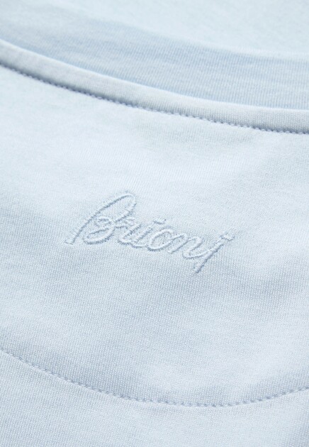 Футболка BRIONI  - Хлопок - цвет голубой