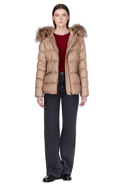 Приталенная куртка с мехом MONCLER - ИТАЛИЯ