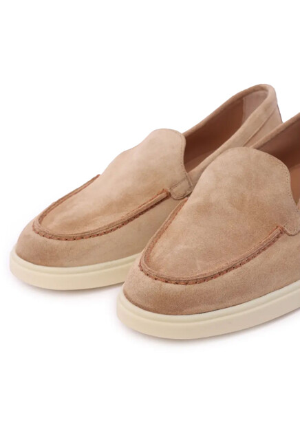 Лоферы SANTONI  - Кожа - цвет коричневый