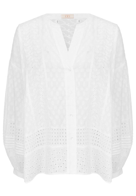 Блуза с объемными рукавами  IVI COLLECTION