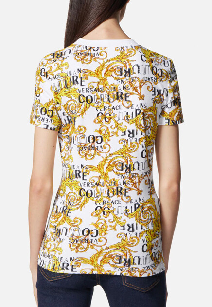 Футболка VERSACE JEANS COUTURE  - Хлопок - цвет золотой