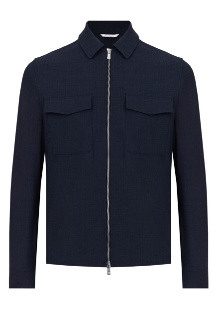 Ветровка из шерсти с накладными карманами  MARCO PESCAROLO