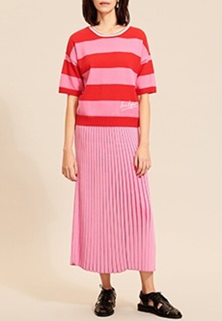 Полосатый джемпер с вышивкой SONIA RYKIEL