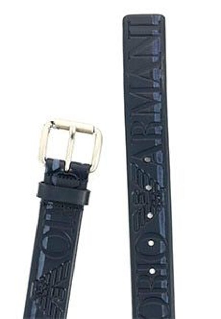 Темно-синий ремень EMPORIO ARMANI