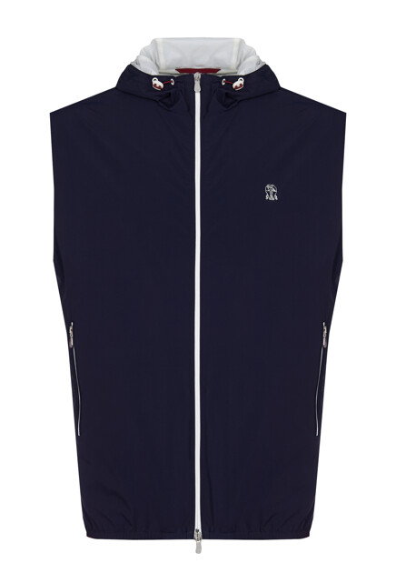 Утепленный жилет с капюшоном  BRUNELLO CUCINELLI