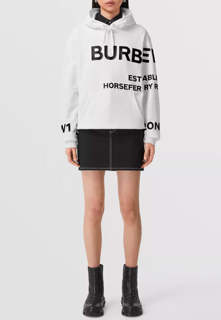 Худи из хлопка с принтом Horseferry BURBERRY - ВЕЛИКОБРИТАНИЯ