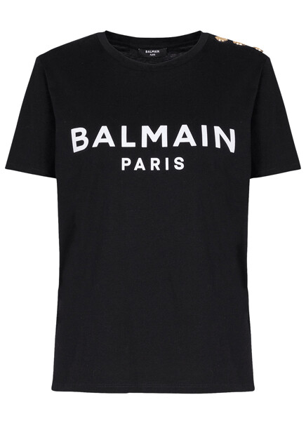 Футболка с логотипом  BALMAIN