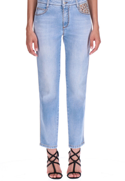 Джинсы прямого кроя  ERMANNO SCERVINO