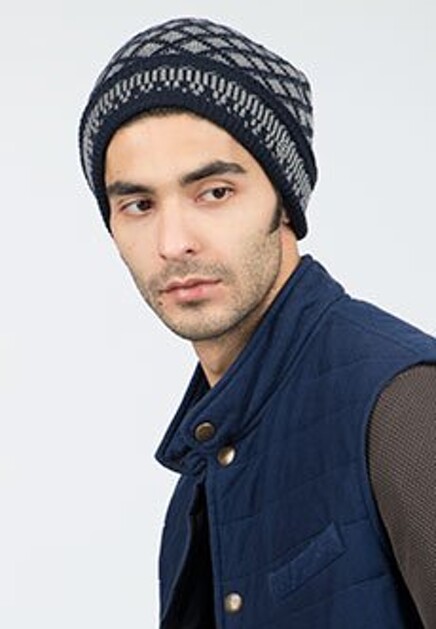 Синяя шапка STETSON