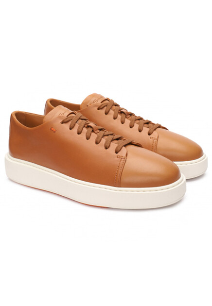 Кеды на платформе из гладкой кожи  SANTONI - ИТАЛИЯ