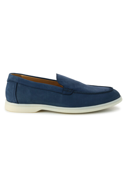 Синие лоферы из замши CAMERLENGO
