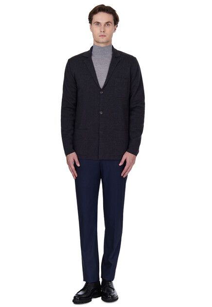 Кардиган пиджачного кроя из шерсти  CORNELIANI - ИТАЛИЯ