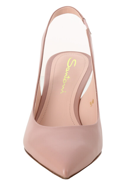 Туфли-слингбэки SANTONI  - Кожа - цвет розовый