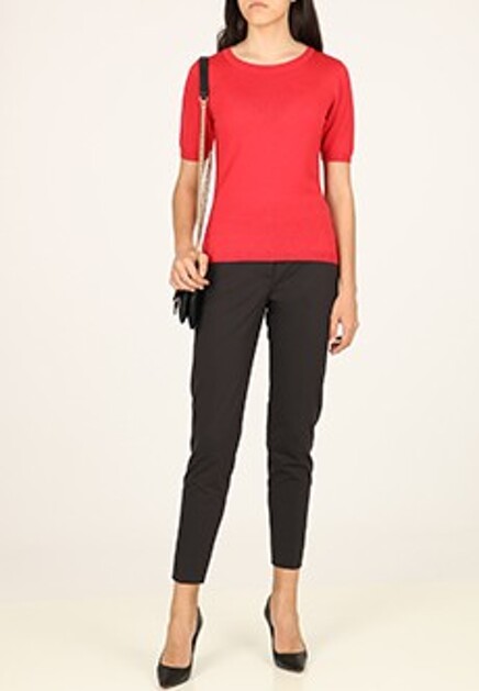 Приталенный джемпер из шерстяной пряжи LUISA SPAGNOLI