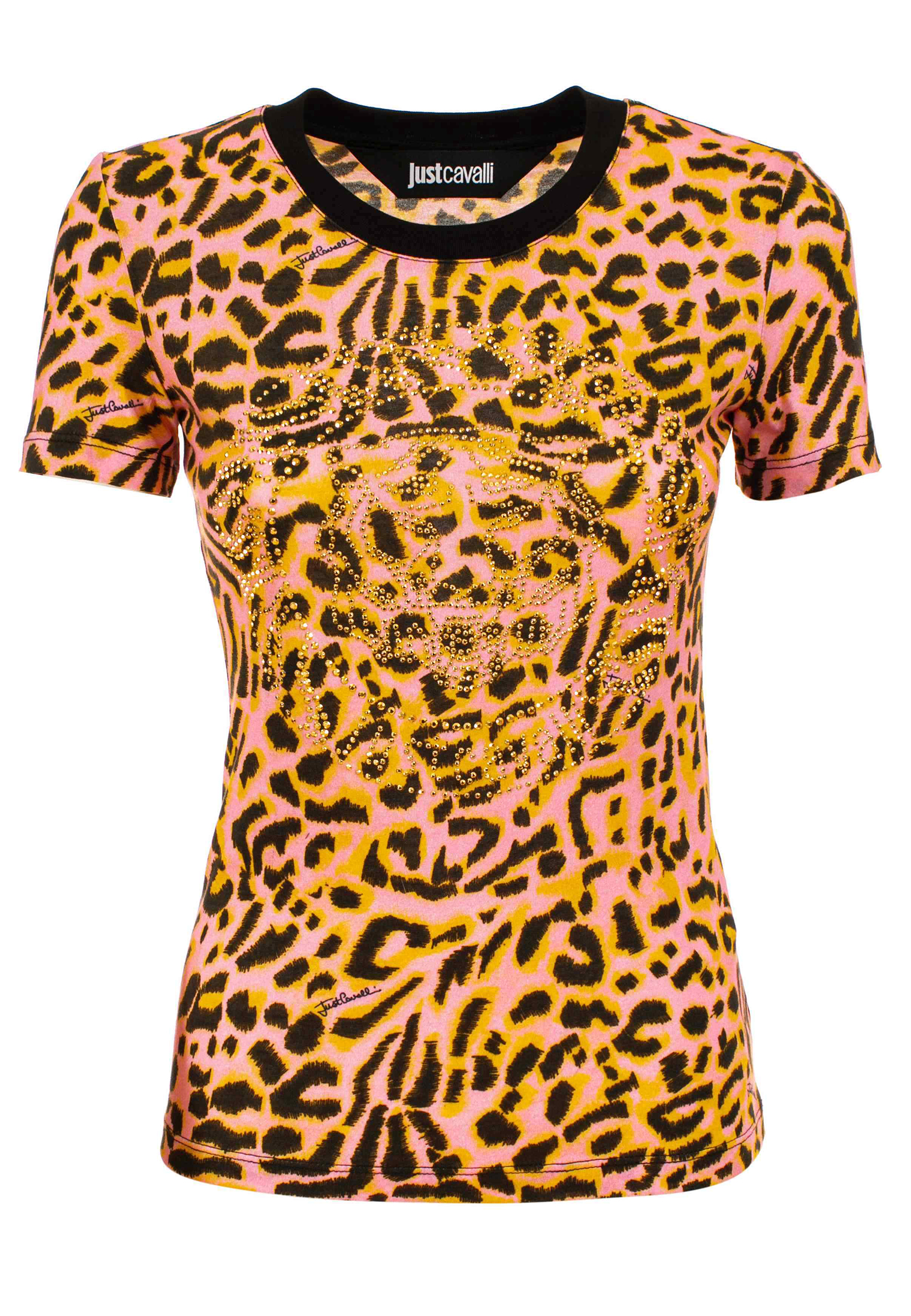 Футболка с леопардовым принтом JUST CAVALLI