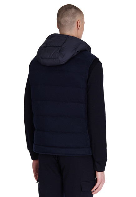 Жилет MONCLER  - Полиамид, Кашемир - цвет синий