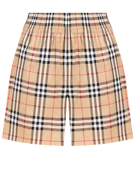 Хлопковые шорты с эластичным поясом BURBERRY