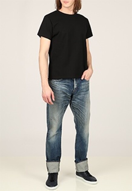 Джинсы с потертостями SAINT LAURENT