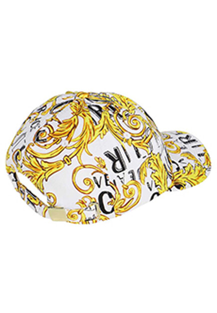 Белая бейсболка с принтом Baroque VERSACE JEANS COUTURE