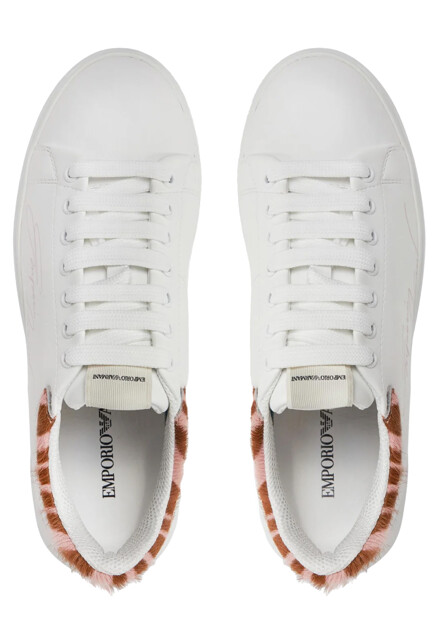 Кеды EMPORIO ARMANI  - Кожа - цвет белый