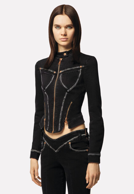 Приталенная джинсовая куртка  VERSACE JEANS COUTURE - ИТАЛИЯ