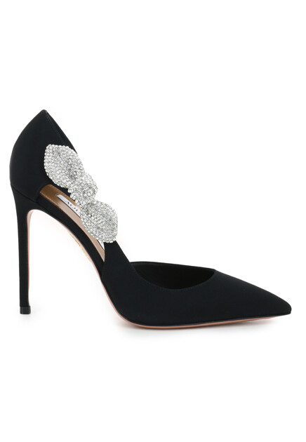 Замшевые туфли с декором  AQUAZZURA