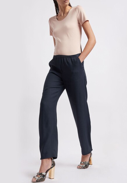 Брюки EMPORIO ARMANI  - Вискоза, Лён