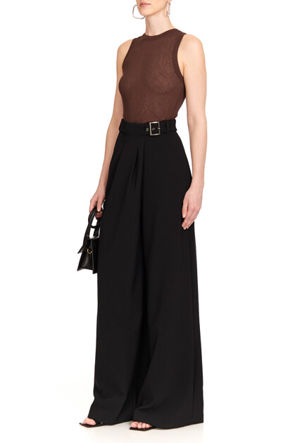 Широкие брюки с асимметричным поясом ALBERTA FERRETTI - ИТАЛИЯ