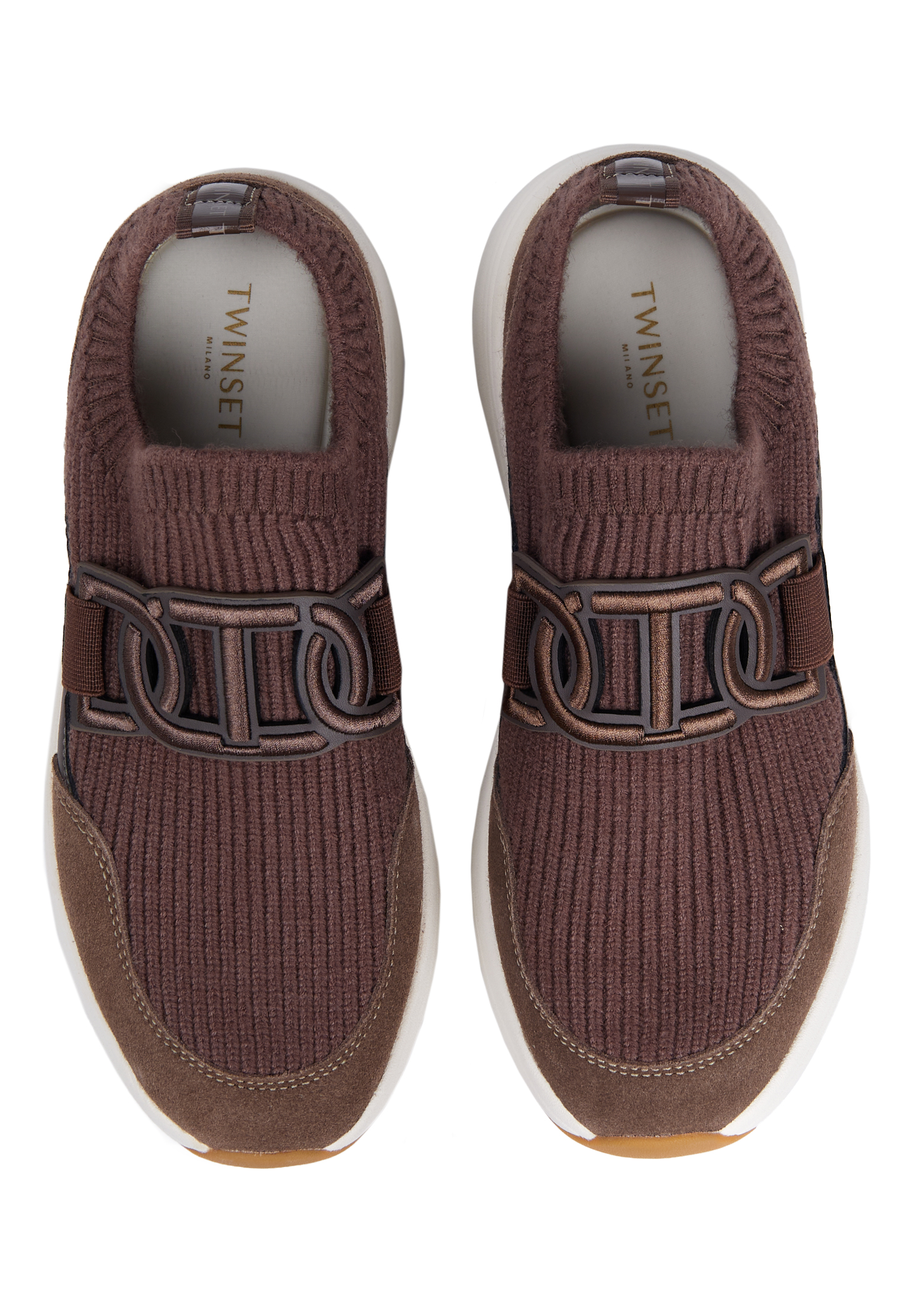 Кроссовки TWINSET Milano  - Хлопок - цвет коричневый