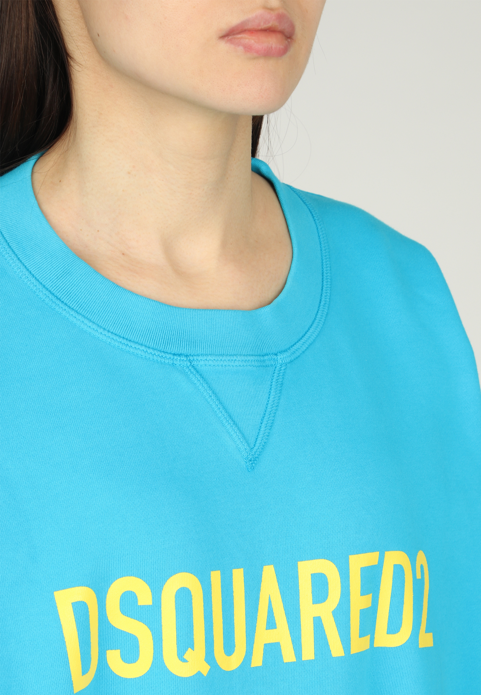 Платье DSQUARED2  - Хлопок - цвет голубой