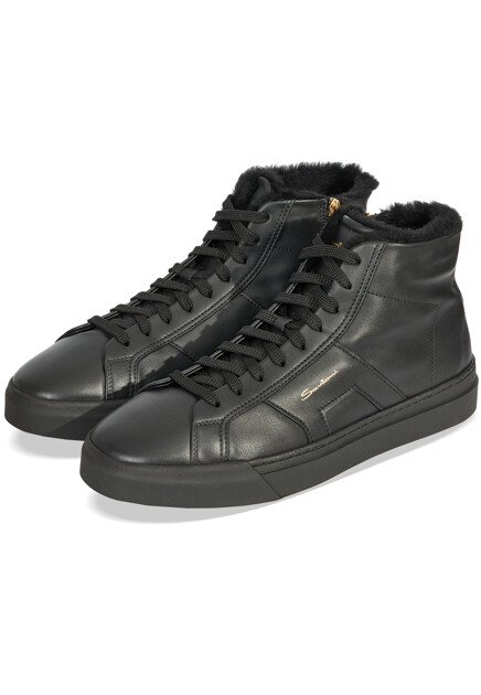 Высокие кеды с мехом SANTONI - ИТАЛИЯ