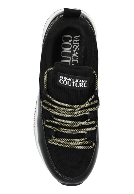 Кроссовки VERSACE JEANS COUTURE  - Полиэстер, Полиуретан - цвет черный