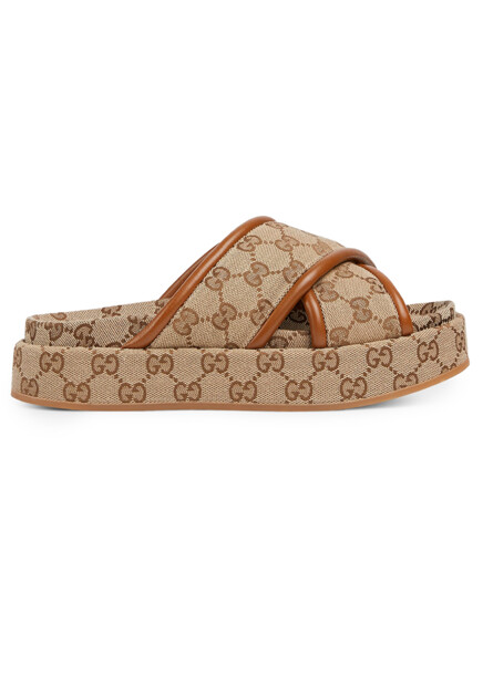Сабо с узором GG GUCCI
